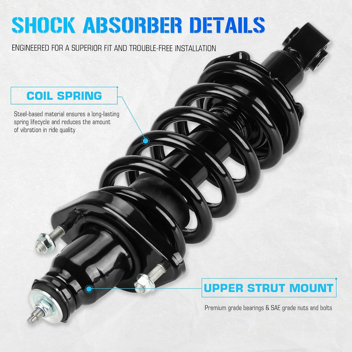 ILONPA Rear Struts Shocks for 2007-2011 Honda CR-V 2.4L (4WD, AWD, FWD)