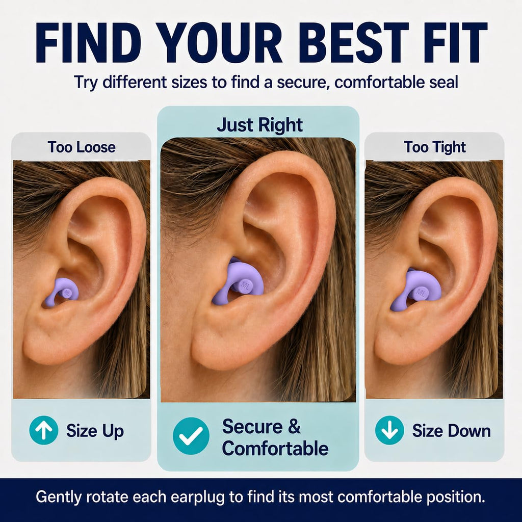 Noise Cancelling Ear Plugs Sleep 33dB NRR Side Sleep Small Ear
