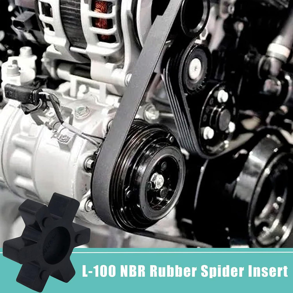 Flexible L100 NBR Rubber Spider Insert Solid Spider Center Inserts Fits for Lovejoy Martin L-Jaw Coupling (4 Pack)