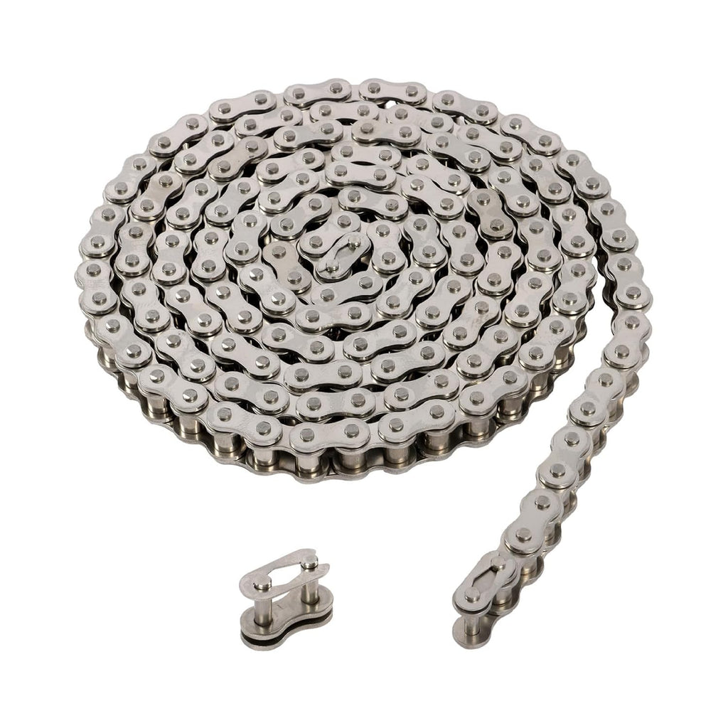 findmall #60SS Roller Chain Stainless Steel 10 Ft with 2 Connecting Links