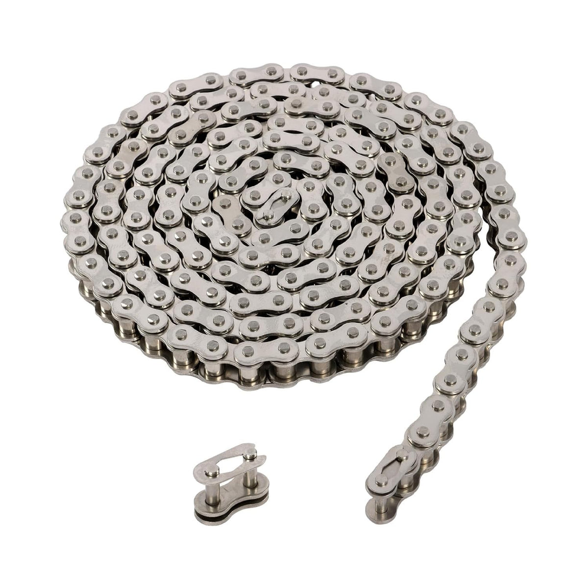 findmall #60SS Roller Chain Stainless Steel 10 Ft with 2 Connecting Links