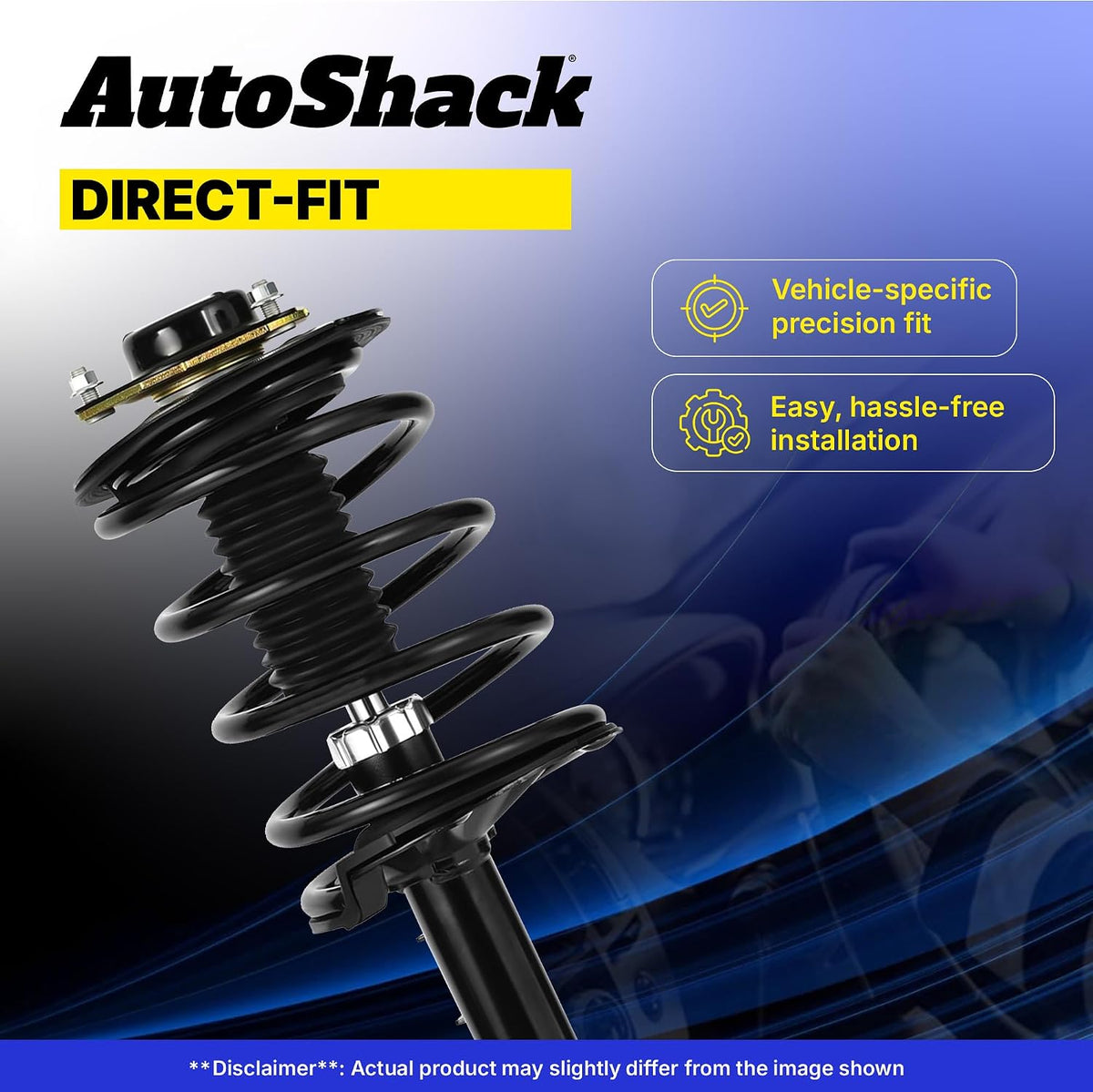AutoShack Front Complete Strut Assembly with Coil Spring, 1pc