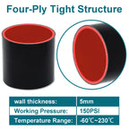 Straight ID 2.5" Silicone Hose Coupler with 2PCS T-bolt Clamps