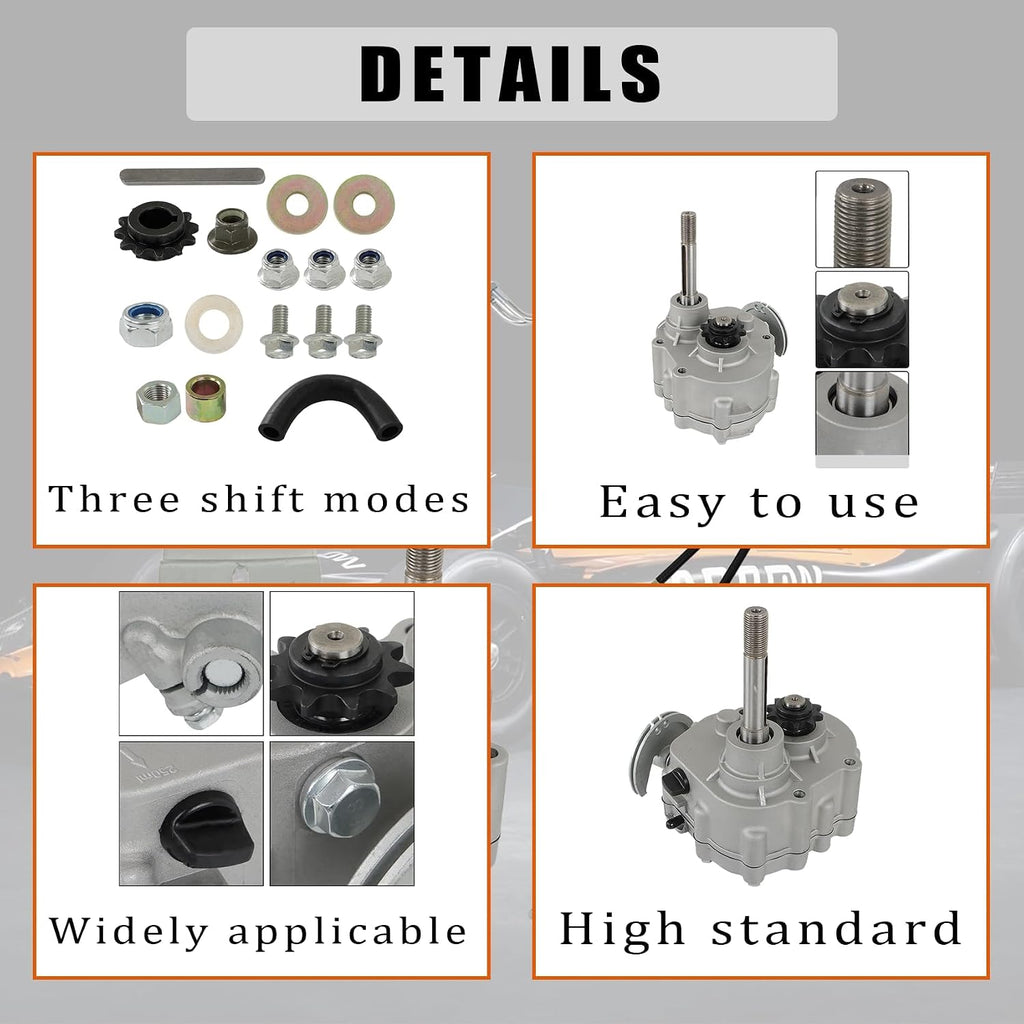 ALL-CARB Go Kart Forward Reverse Gearbox Replacement for 2HP-13HP