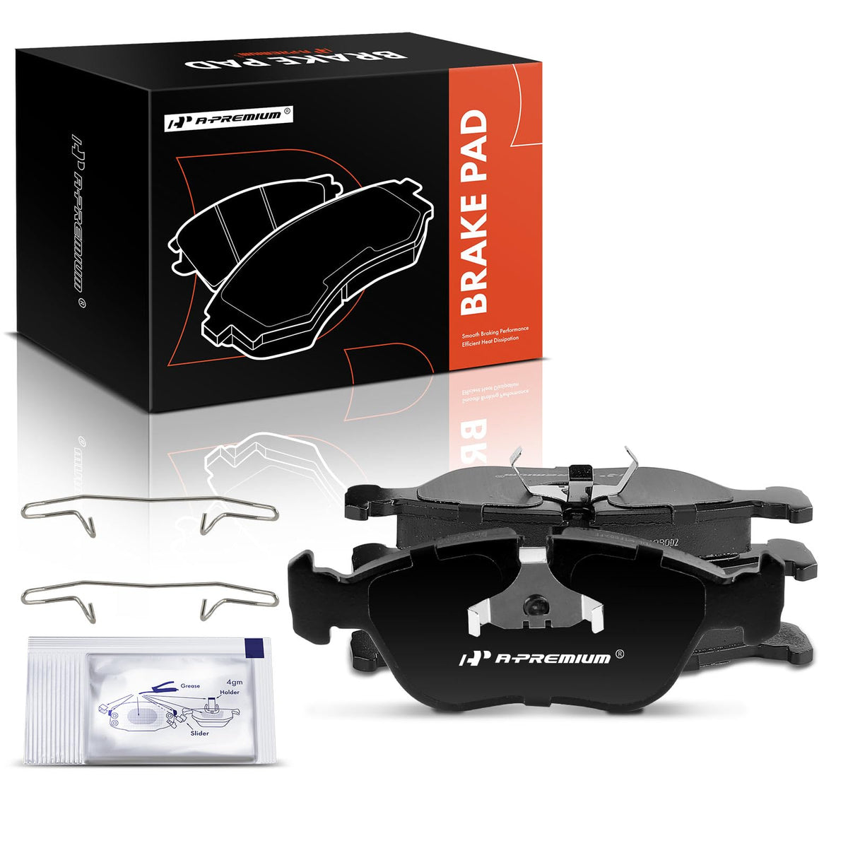 A-Premium Front Ceramic Brake Pads Compatible with Volvo