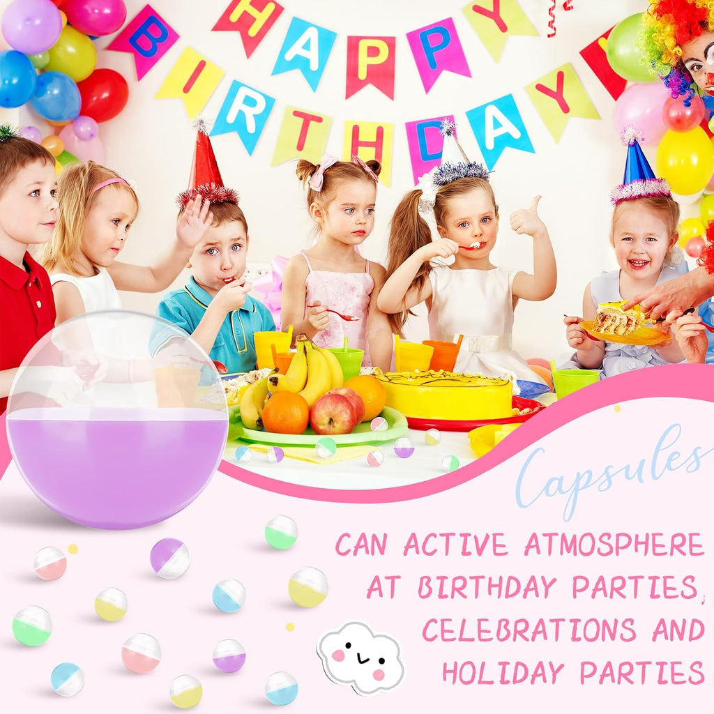 300 Pcs Gumball Machine Capsules Round Capsules 1.1" 1.25" Vending Machine Capsules Empty Clear Balls Toys Small
