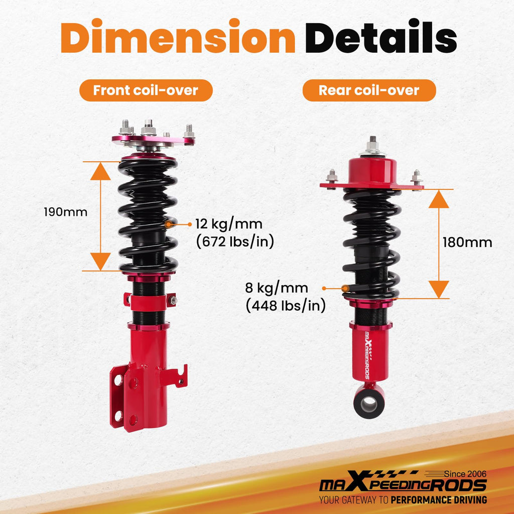 Coilovers for Toyota Corolla E130 2003-2008