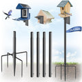 Bird Feeder Pole Stand – 74.5 Inch Height Feeding Station with 1-Inch Dia Heavy Duty for Hanging Feeders, Bird House