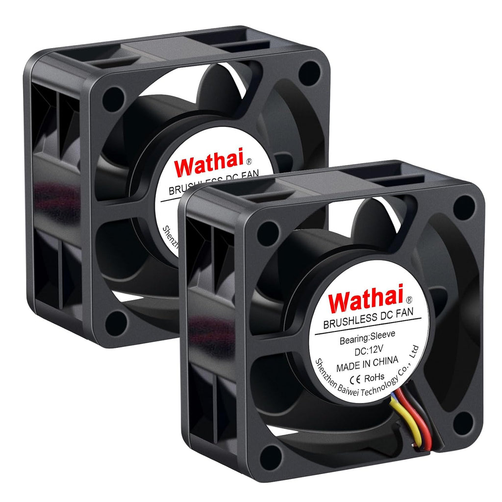 Wathai 40mm x 20mm 3pin Computer Case Fan 12V DC Brushless Cooling Motor