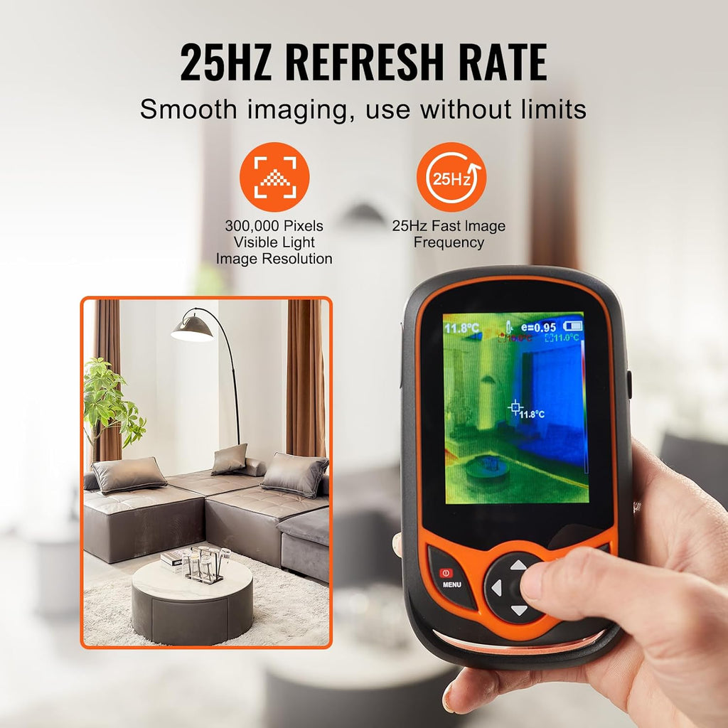 Thermal Imaging Camera, 256 x 192 IR Resolution Pocket Infrared Thermal Imager with WiFi, 25Hz Refresh Rate Thermal
