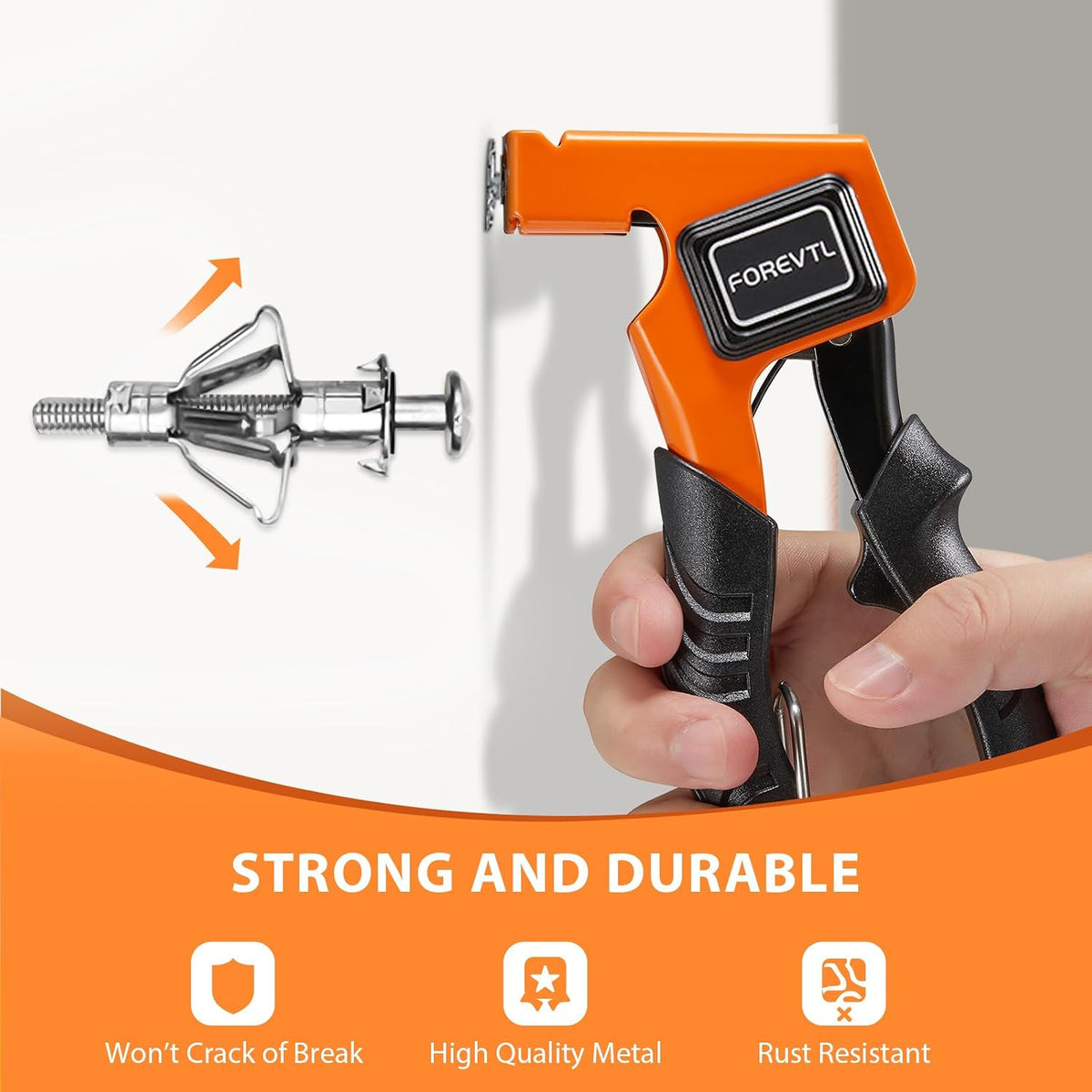 Molly Bolts for Drywall & Plaster Walls (0.12"-1.52"), 32PCS in 8 Sizes Screws with Molly Bolts Setting Tool, Heavy