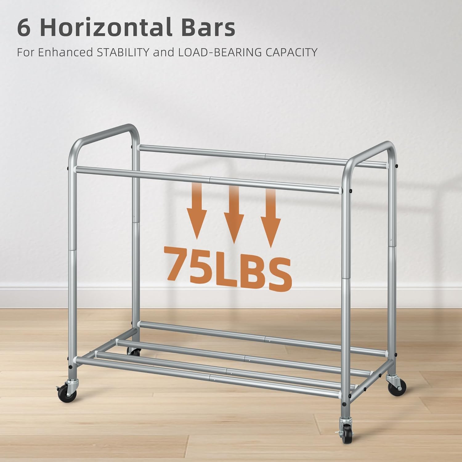 3 Section Laundry Sorter, 35.6 Gal (135 L) Laundry Hamper Cart with Heavy Duty Rolling Lockable Wheels and Removable