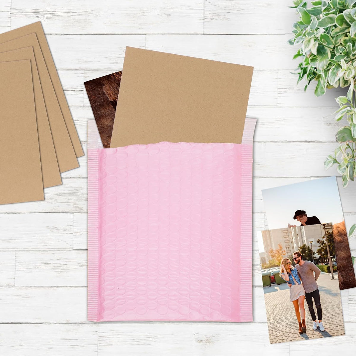 50 Pack 8.5x11 Corrugated Cardboard Sheets, Flat Cardboard Inserts for Shipping, Mailing, Packing, DIY Crafts