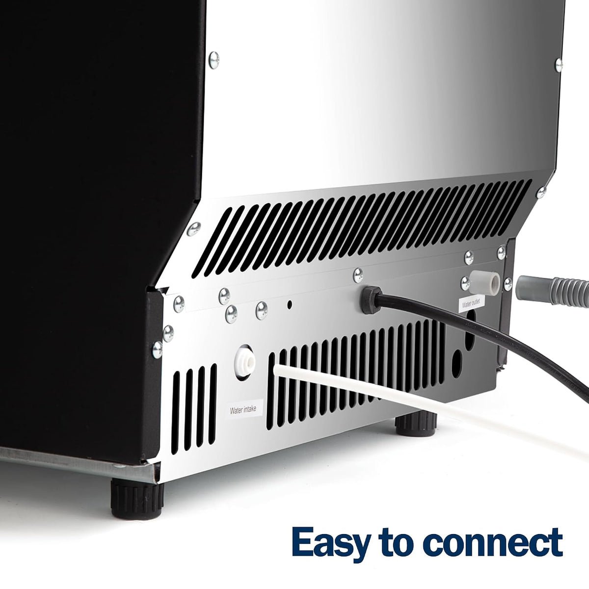 Commercial Ice Maker Machine, 150lbs/24H Stainless Steel Under Counter ice Machine with 33lbs Ice Storage Capacity