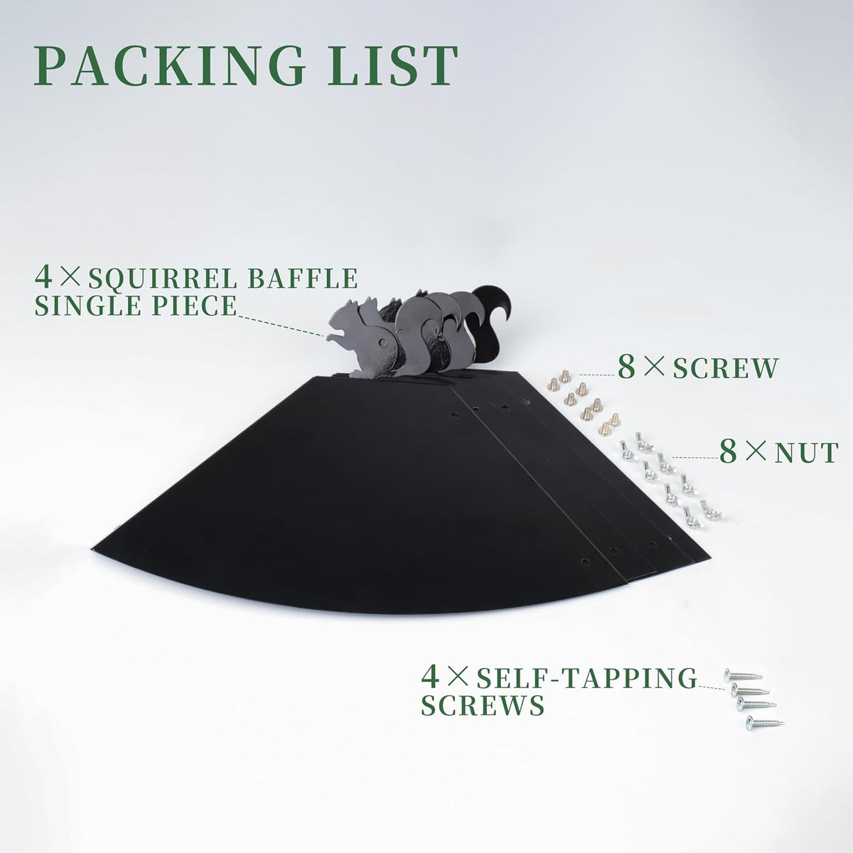 Metal Squirrel Baffle for 4x4 Post, 18 Inch Baffle for Bird Feeder, Outside Wooden Pole Mount Squirrel Guards for