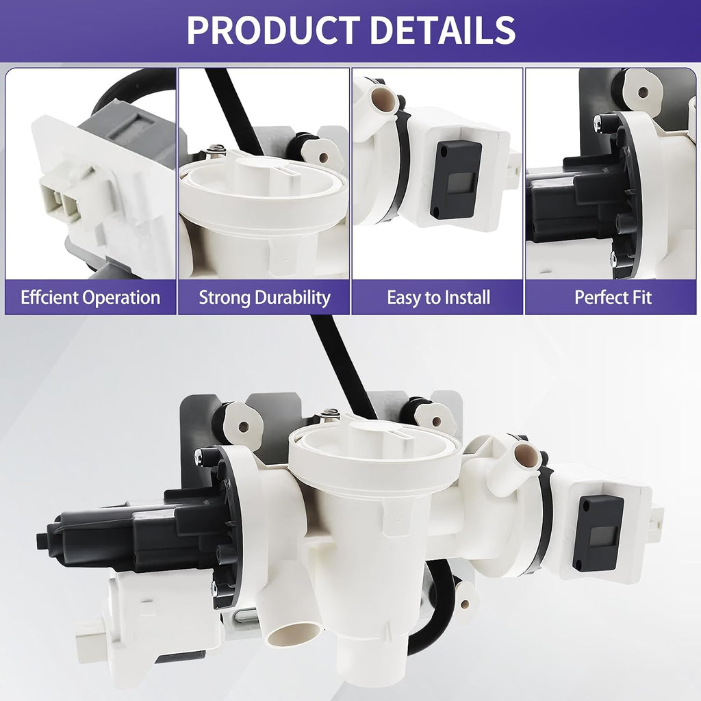 WFW5620HW0 MHW5630HW0 MHW5630HC3 Washer Drain Pump Fit for maytag whirlpool