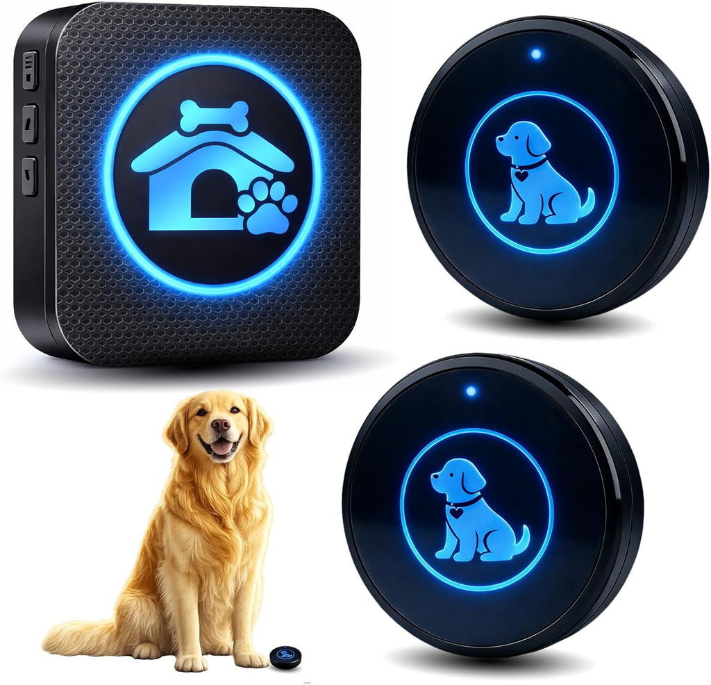 Dog Door Bell for Potty Training, Wireless Dog Doorbells to Go Outside, 1000 Feet Long Range, IP65 Waterproof, 60
