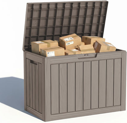 50 Gal Package Delivery Box Lockable Outdoor Storage Box | Secure parcel drop box with UV-resistant resin, waterproof