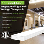 hykolity 4 Pack 4FT LED Wraparound Light 10 Pack 4FT LED T8 Hybrid Type A+B Light Tube