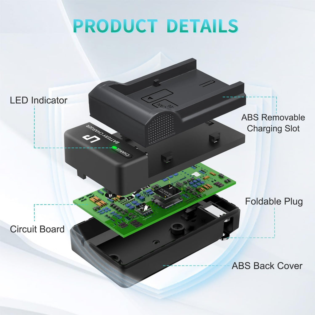 LP-E6 LP E6N Battery Charger, Charger Compatible with Canon EOS 90D, 80D, 70D, 60D, 60DA, 7D Mark II, 7D, 6D Mark II
