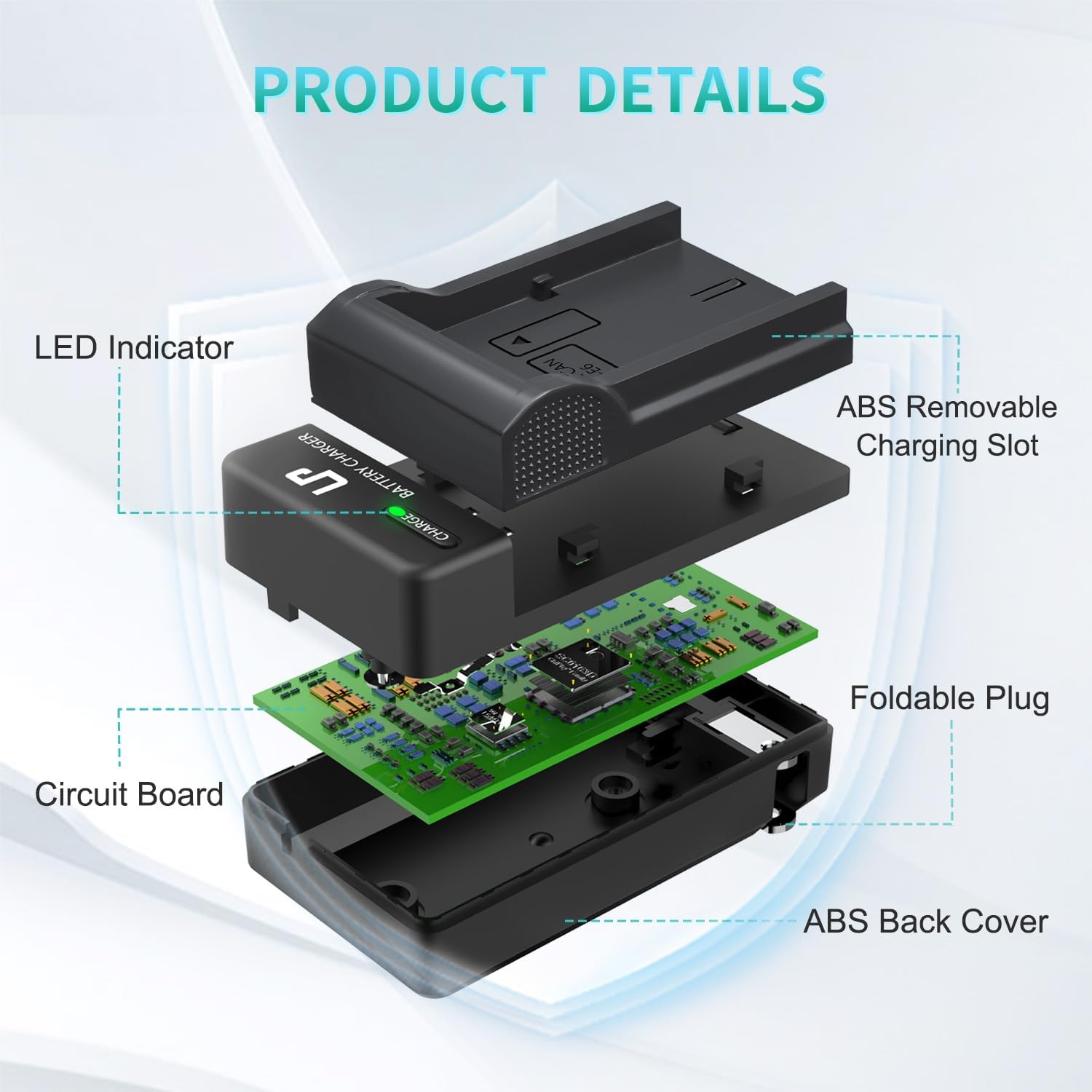 LP-E6 LP E6N Battery Charger, Charger Compatible with Canon EOS 90D, 80D, 70D, 60D, 60DA, 7D Mark II, 7D, 6D Mark II