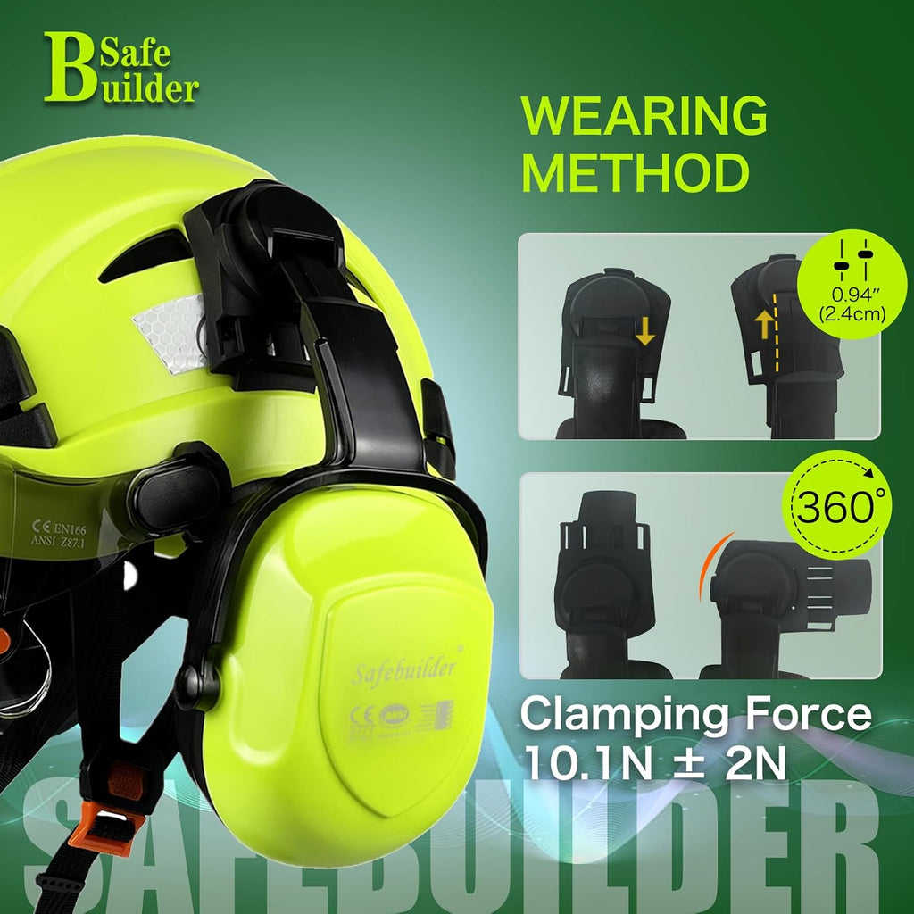 30dB Ear Muffs Hard Hats Type Safety Earmuffs For Safety Helmet Hearing Protection Earmuffs ANSI S3.19