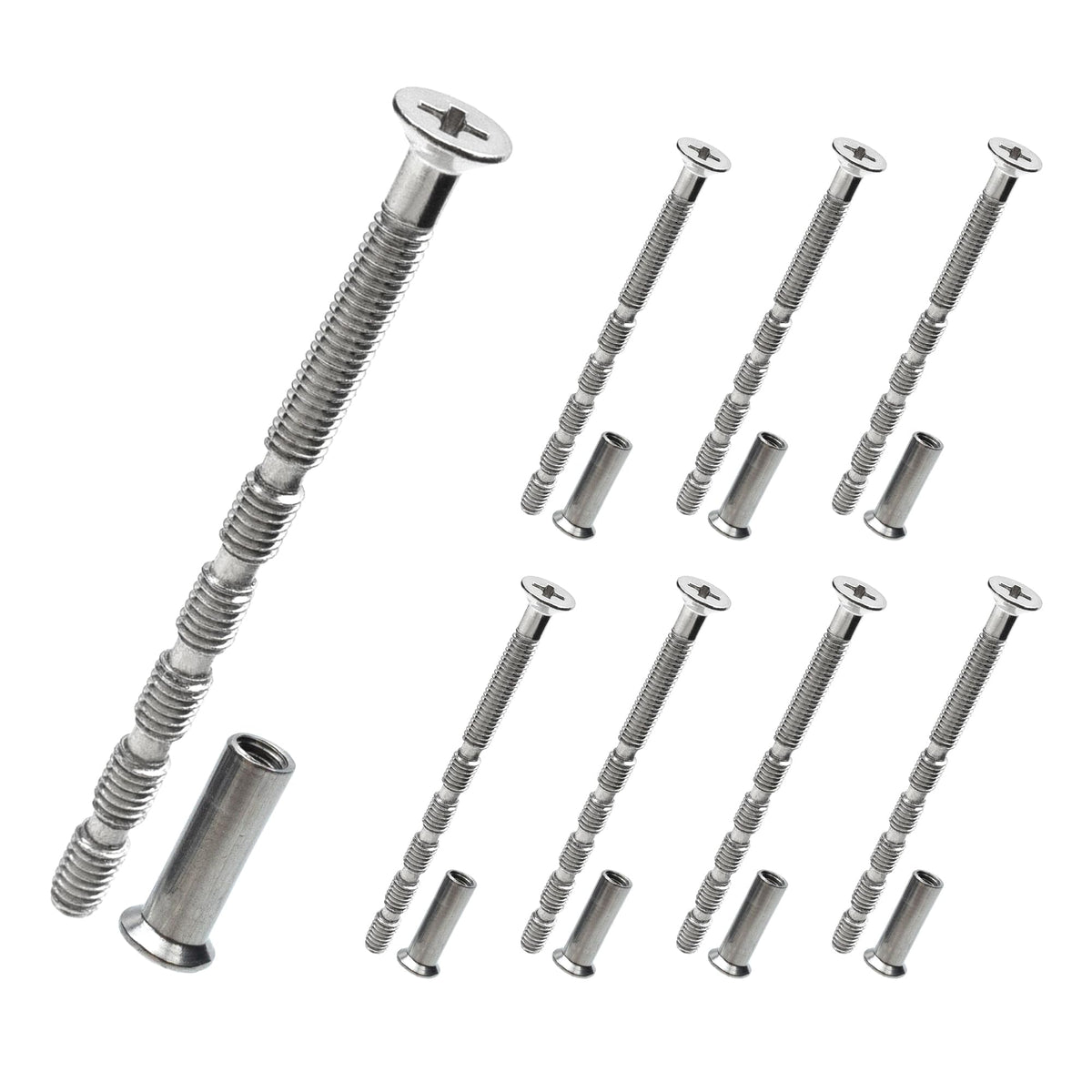 BlingKingdom 8 Sets M4 x 60mm Door Handle Screws and Sleeves