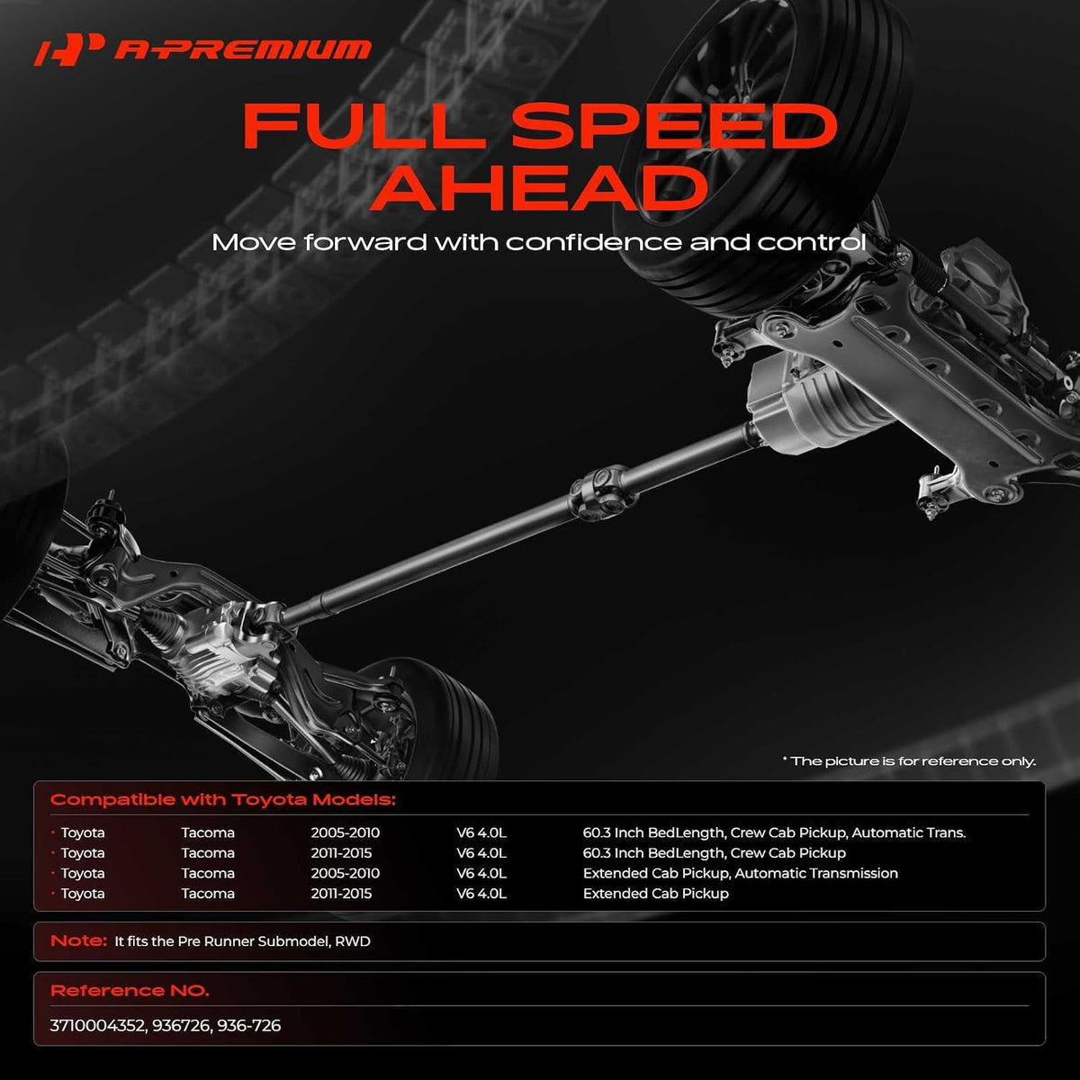 A-Premium 79.61" Rear Drive Shaft Driveshaft Assembly Compatible with Toyota