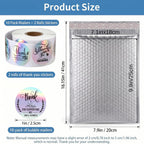 Insulated Shipping Mailers, 10 Pack, Silver, 8 x 11 Inch