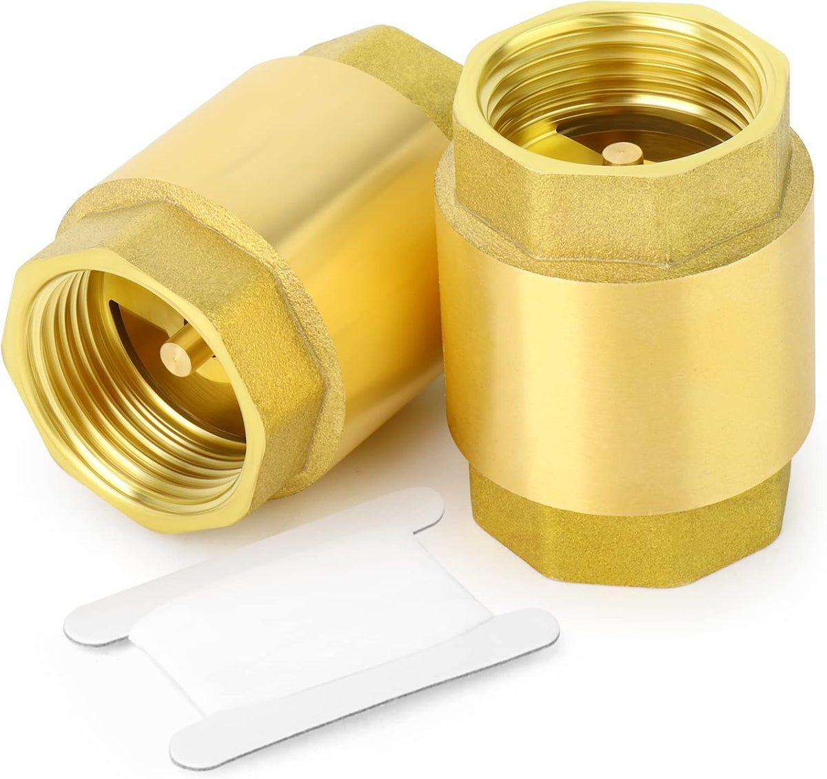 GASHER 2PCS Brass Check Valve 1" Female Thread, Backflow Prevention, One Way Check Valves(new)