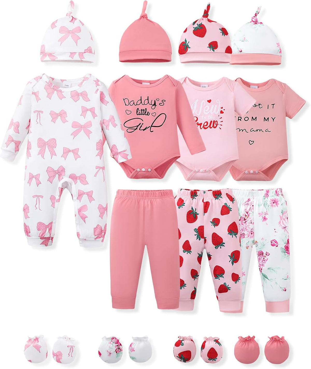 Preemie Newborn Baby Boy Clothes Infant Clothing Romper Pant Outfits Set Layette Essentials 19 Pieces 0 3 6 12 Months