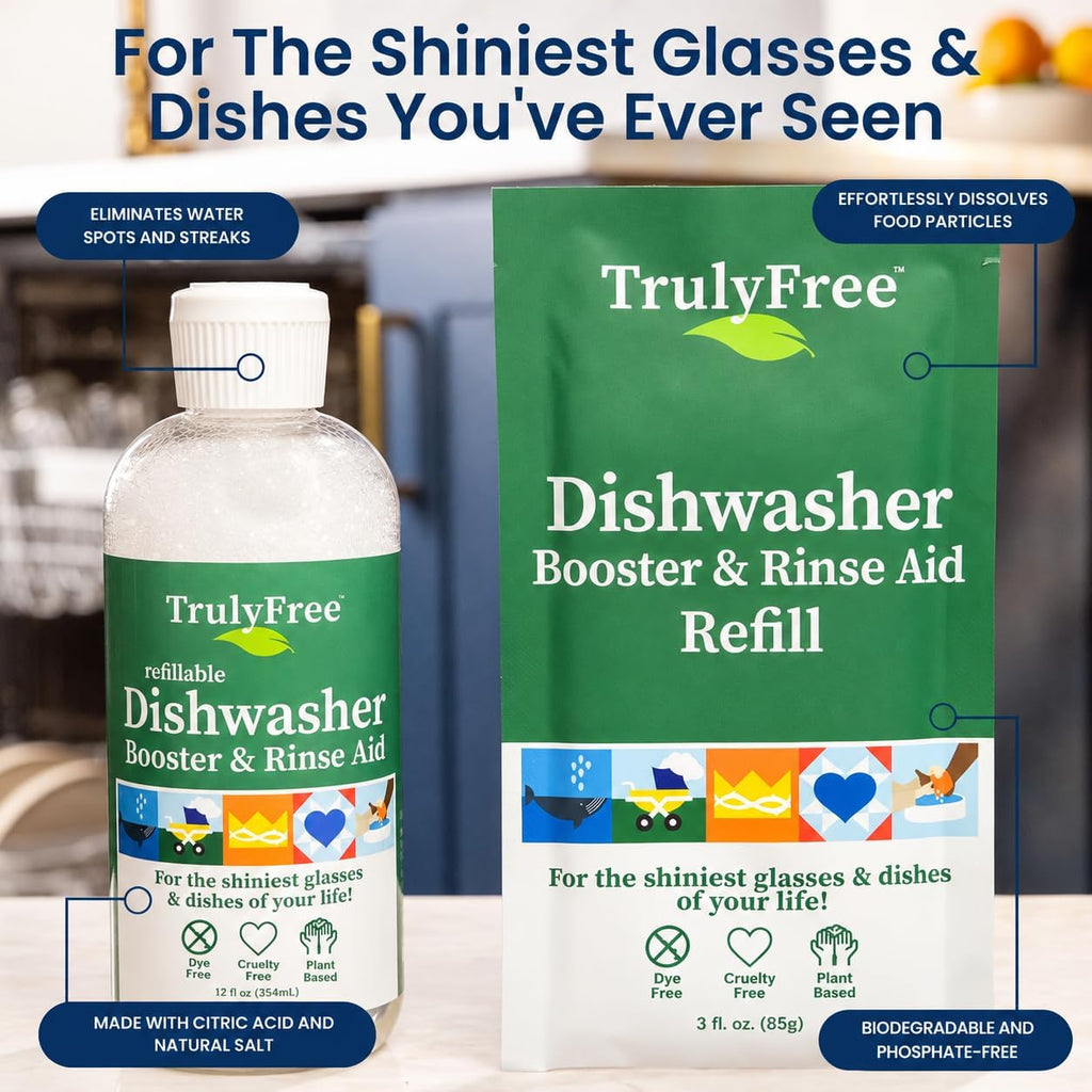 Dishwasher Booster & Rinse Aid Refills - Pack of 3