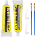 2 Pcs Soft Set Pipe Thread Sealant, 1-3/4 Ounce Non Hardening Paste with 2 Brush for Metal & Plastic Leak Proof, Temp