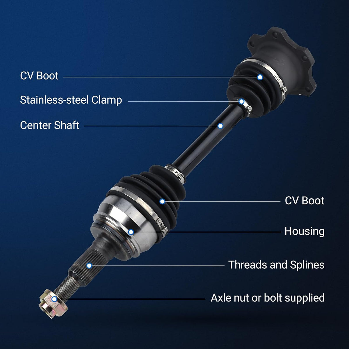 Autoround 661430 Front CV Axle Fits 2007-2020 Chevy Tahoe Silverado