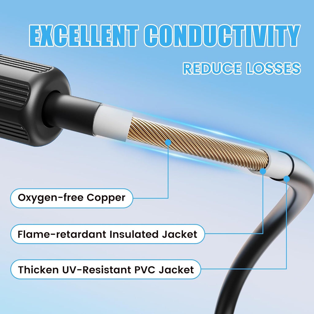 7-in-1 Solar Panel Adapter Connectors,3.6 Feet Universal 12AWG MC4 Cable to DC 8mm XT60 Anderson,Solar Charge Cable