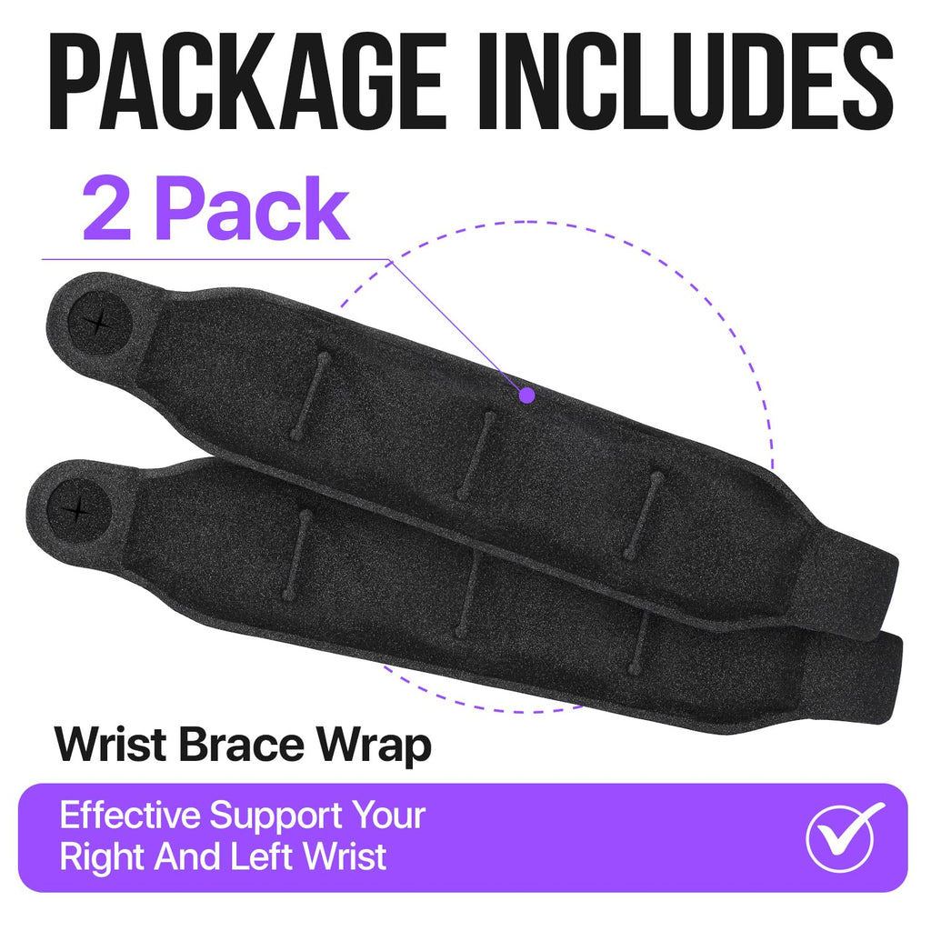 Wrist Ice Pack Wrap - 2 Pack Reusable Hot Cold Therapy Wrist Ice Pack for Carpal Tunnel Relief, Adjustable Wrist Ice
