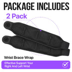 Wrist Ice Pack Wrap - 2 Pack Reusable Hot Cold Therapy Wrist Ice Pack for Carpal Tunnel Relief, Adjustable Wrist Ice