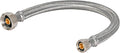 12 inch Steel-Flex Braided Faucet Connector, 1/2 Inch FIP x 3/8 Inch Compression, Stainless Steel Faucet Supply Line