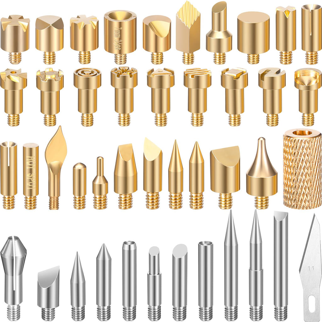 43 Pcs Wood Burning Letters Kit Craft Tools Gift, Different Shape