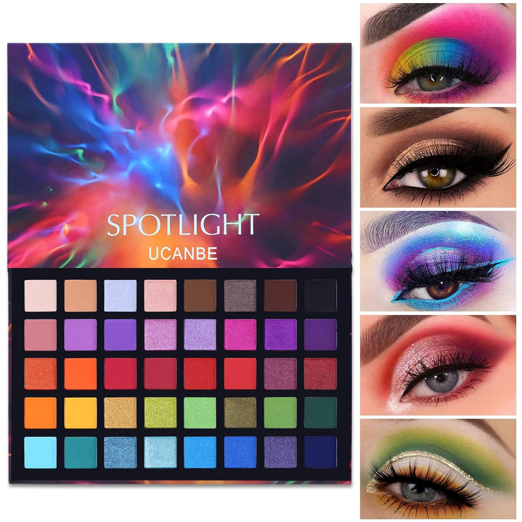 Spotlight Eyeshadow Palette Professional 40 Color Eye Shadow Matte Shimmer Makeup Pallet Highly Pigmented Colorful