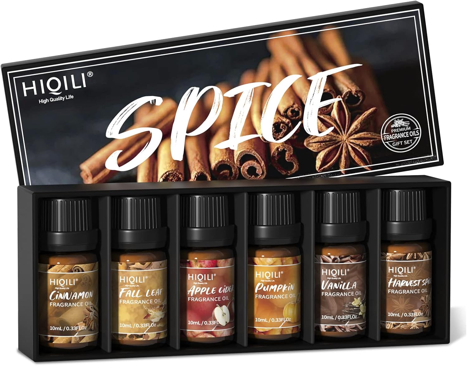 Spice Fragrance Oil Trial Set, Scented Oil for DIY Candle & Soap | Fall Essential Oils for Diffuser Home, Cinnamon