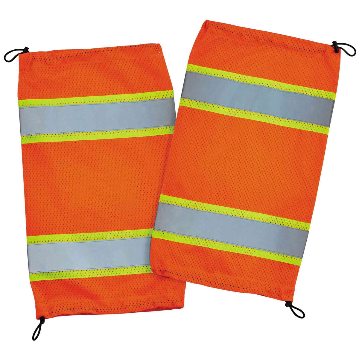 GloWear 8009 High Visibility Reflective Leg Gaiters, Two-Tone Mesh, Class E, 1- Pair , Orange