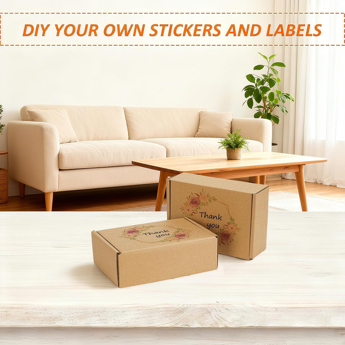 6x4x2 inches Shipping Boxes Set of 25, Brown Corrugated Cardboard Box Literature Mailer