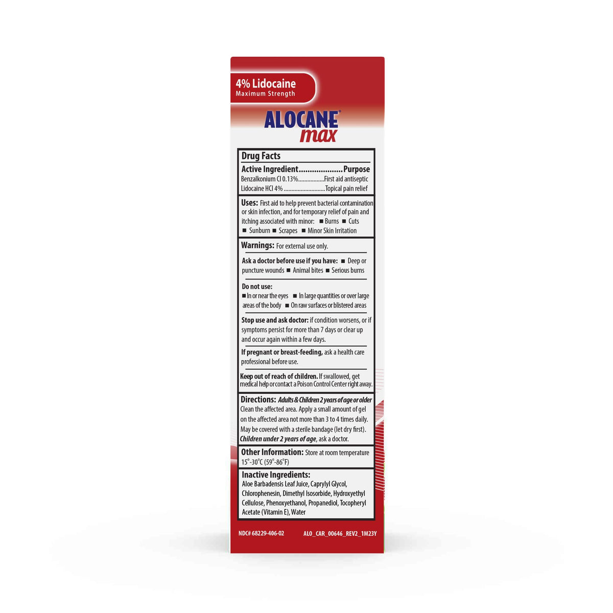 Max Emergency Burn Gel, 4% Lidocaine First Aid Burn Gel, 2.5 Fl Oz