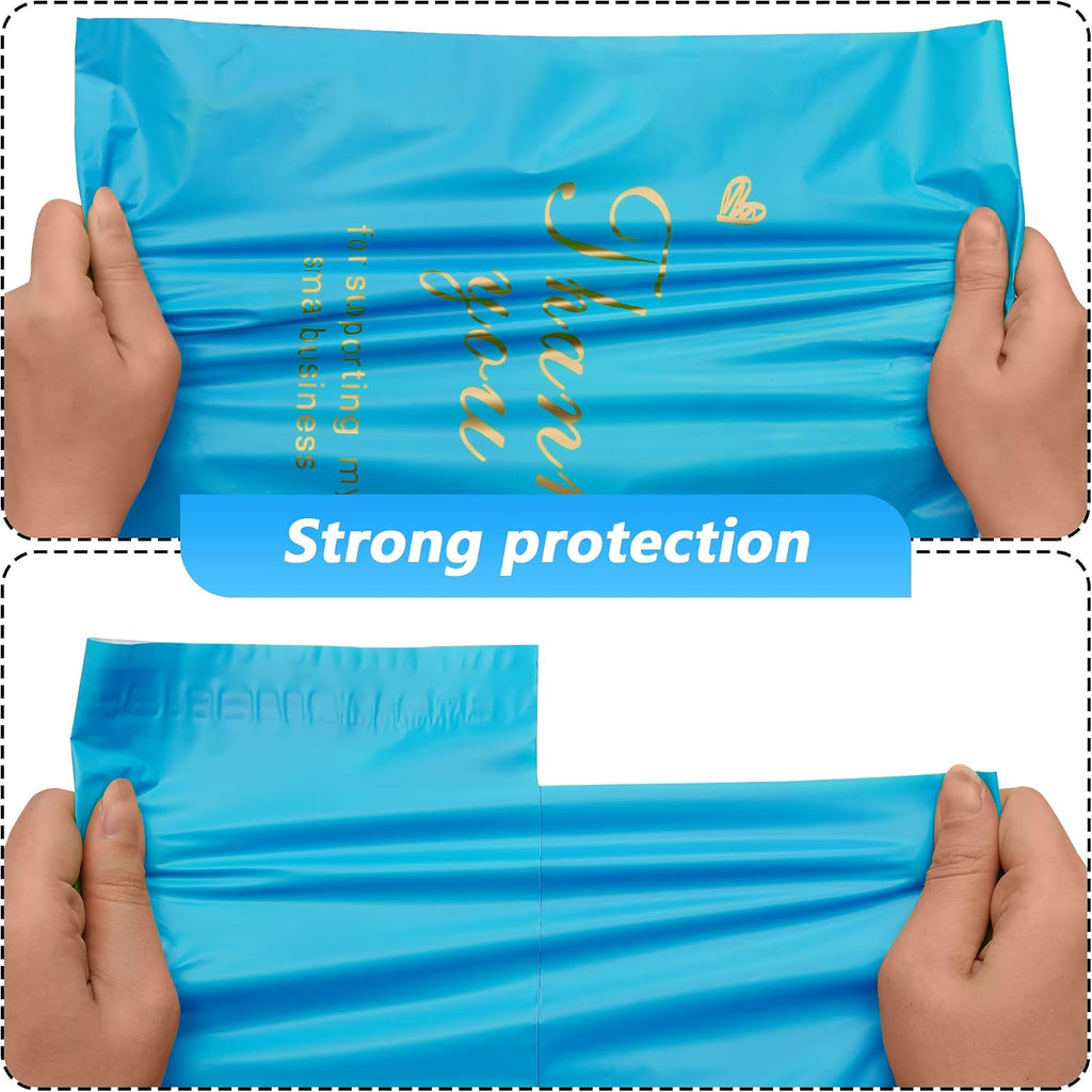 Thank You Poly Mailer 10x13 Inch 25 Pcs, Blue