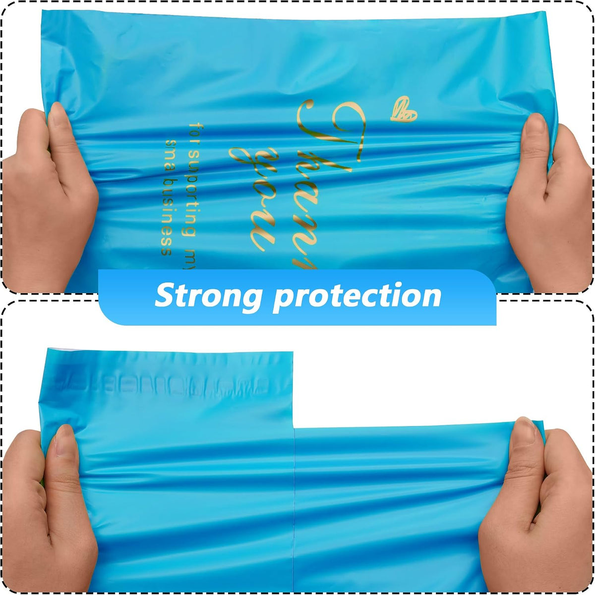 Thank You Poly Mailer 10x13 Inch 25 Pcs, Blue