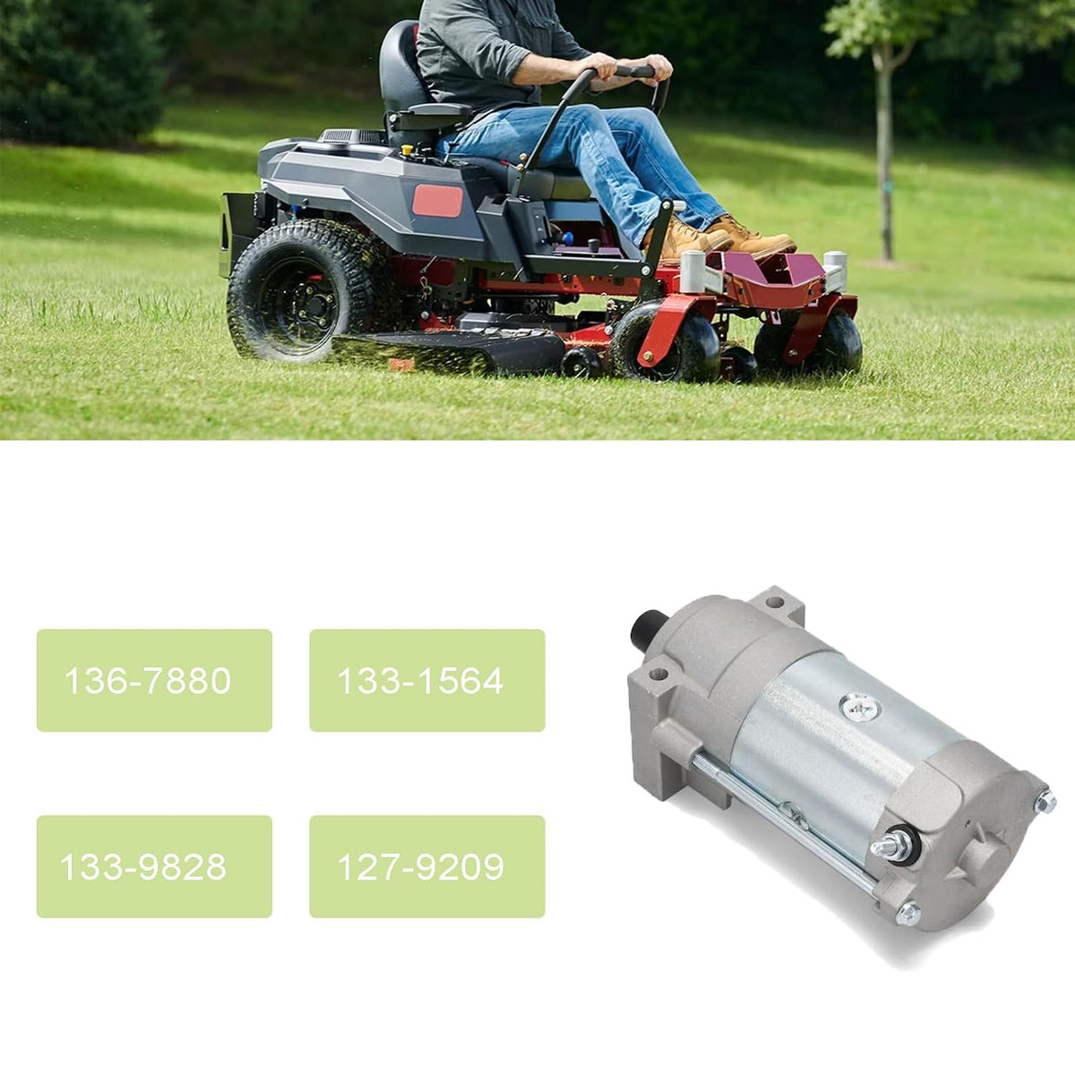 136-7880 Starter Motor for Toro Timecutter 2P77F Engines