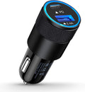 30W PD USB C Car Charger, USB Type C Fast Power Charging Block Dual Port USB A & USBC Plug Cargador Carro Lighter