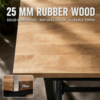 60'' Adjustable Workbench, Shelf & Pegboard, 2000 LBS Load, Rubber Wood Top