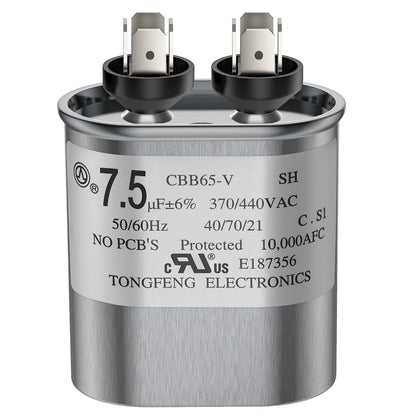 7.5 uF ±6% Capacitor, 7.5 MFD CBB65 Capacitor 370/440V AC for AC Motor Run